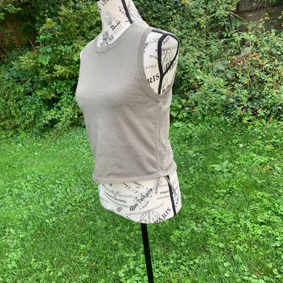 Olive Green sweater material with side tie detail - Picture 4 of 15